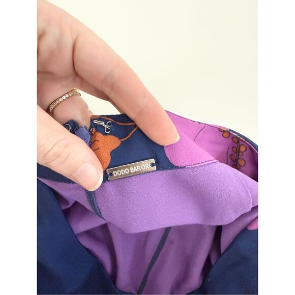 Dodo Bar Or Maximilianne Norman Floral Print Lined Midi A-Line Skirt Size 42 6 - Picture 3 of 4